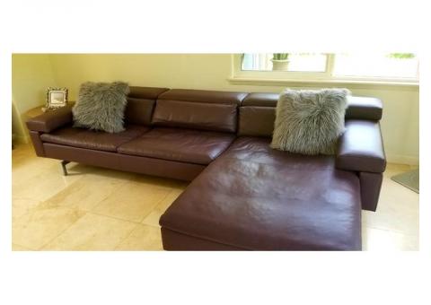 Designer Italian Leather sofa